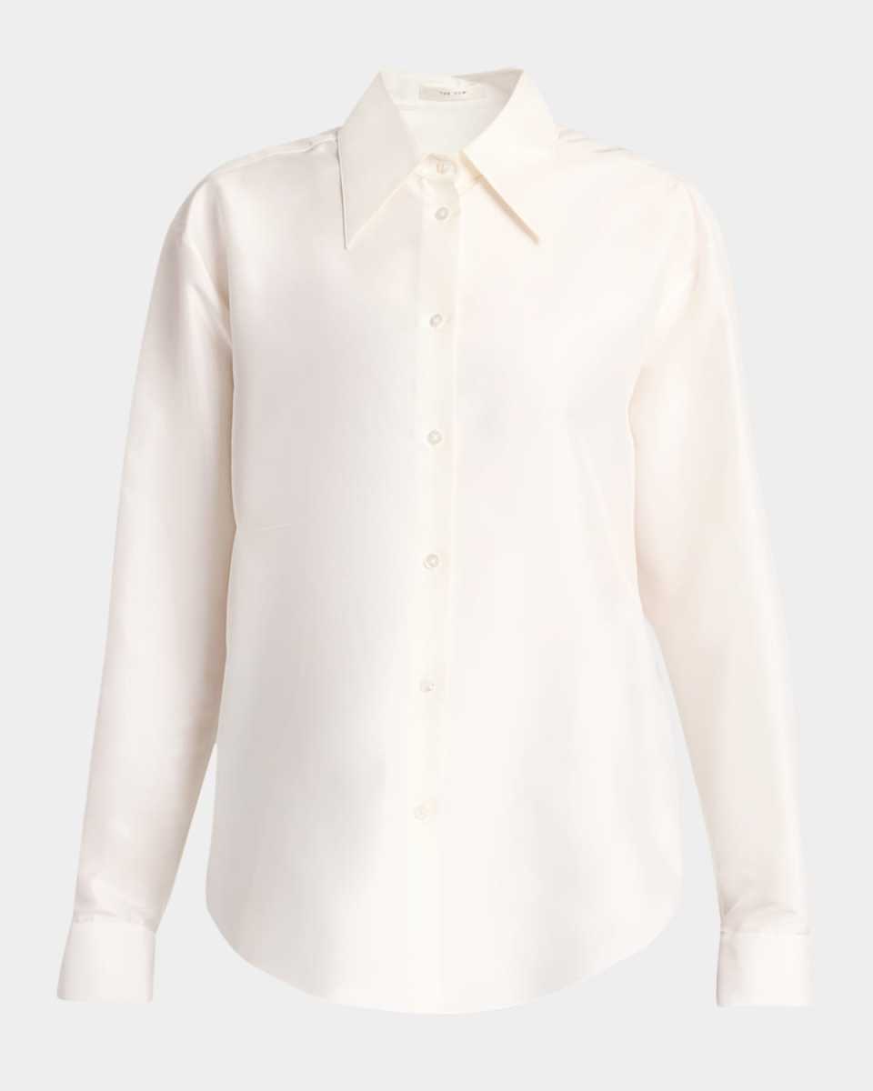 Parave Button Down Silk Blouse